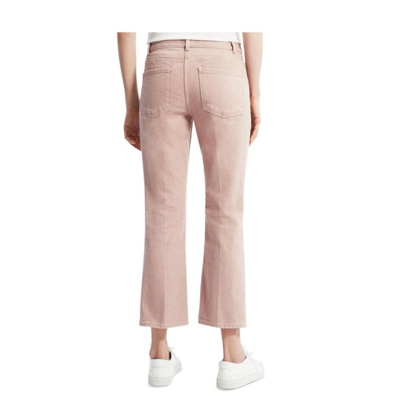 Theory Ankle Denim Jeans in Blush Pink Slight Kick Flare - Picture 2 of 2